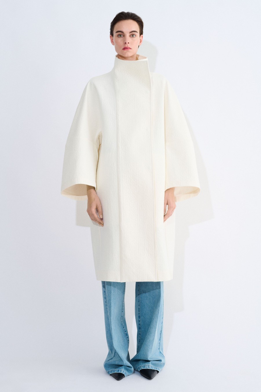 Coats & Jackets Christian Wijnants | Juwan Oversized Coat With Special Sleeve