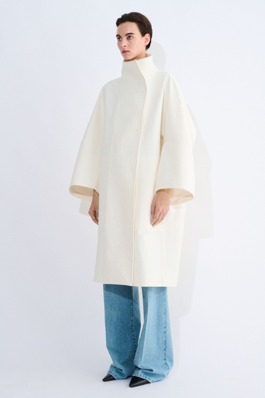 Coats & Jackets Christian Wijnants | Juwan Oversized Coat With Special Sleeve