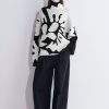 Knits Christian Wijnants | Klenny Big Flower Jacquard With High Neck