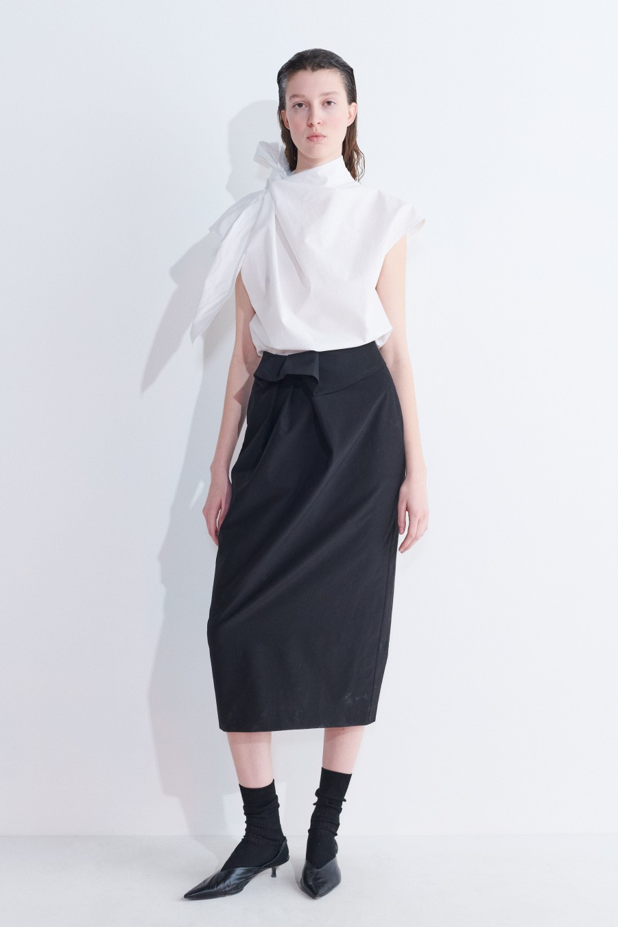 Skirts Christian Wijnants | Salar Pencil Skirt With Drape Detail