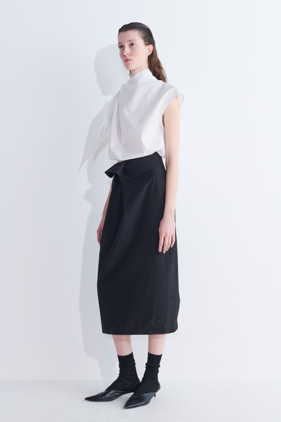 Skirts Christian Wijnants | Salar Pencil Skirt With Drape Detail