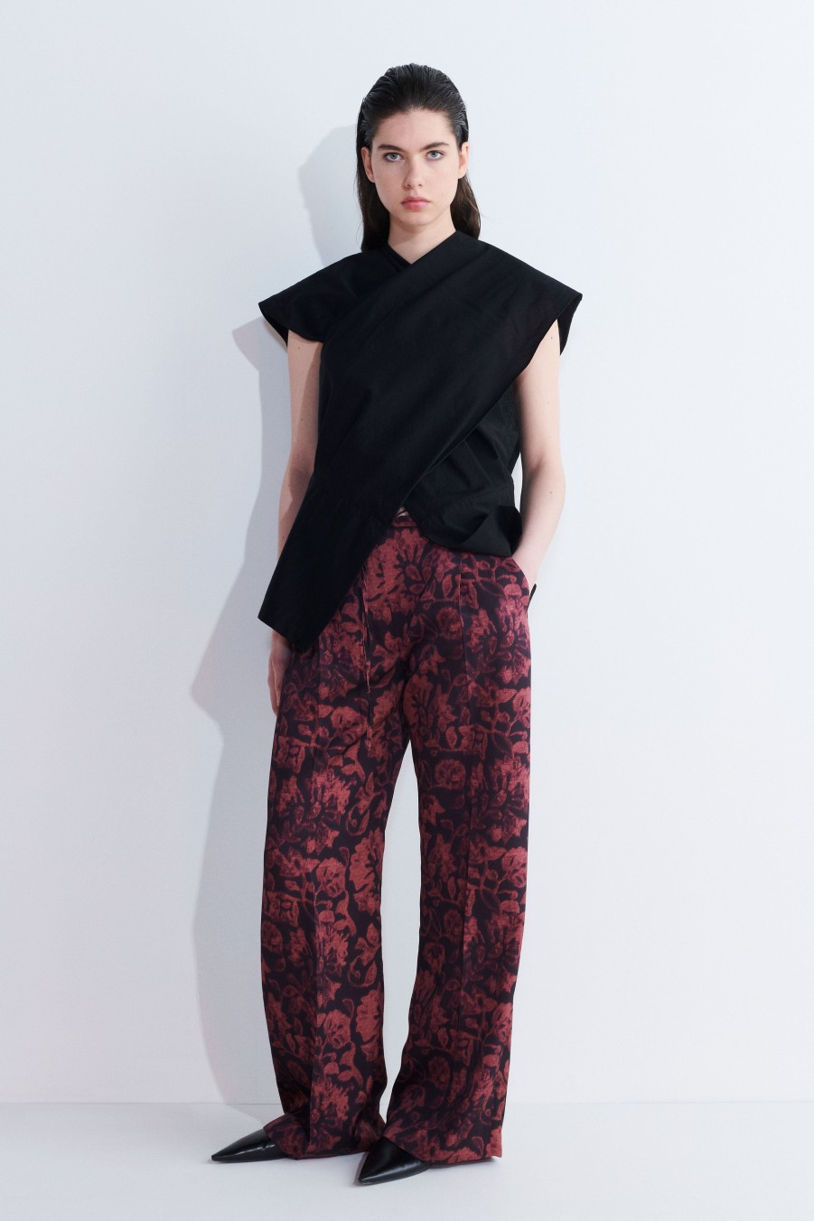 Trousers Christian Wijnants | Pamir Pleated Trousers With Drawstring Waist