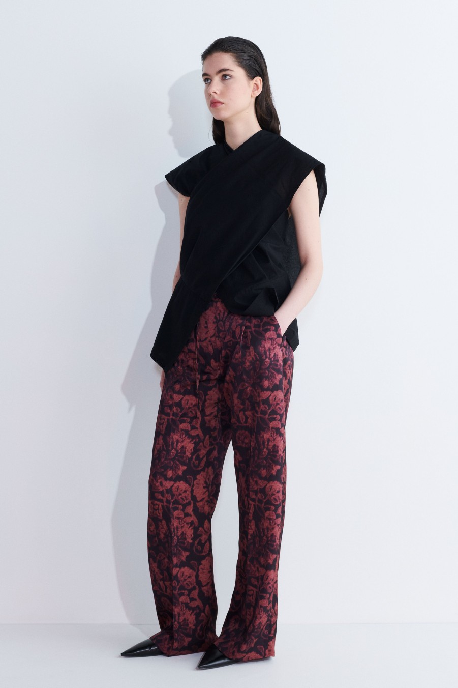 Trousers Christian Wijnants | Pamir Pleated Trousers With Drawstring Waist