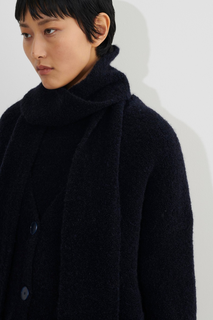 Knits Christian Wijnants | Katuma Boucle Knitted Thin Scarf