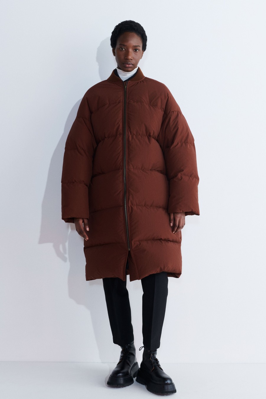 Coats & Jackets Christian Wijnants | Cata Down Filled Puffer Coat With Zipper Closure