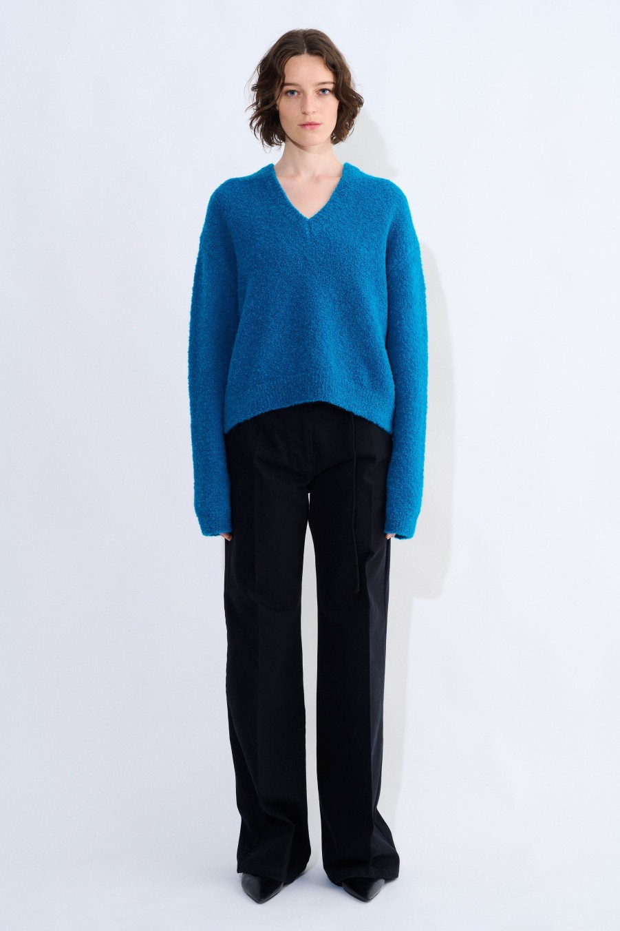 Knits Christian Wijnants | Kite Boucle V-Neck Sweater