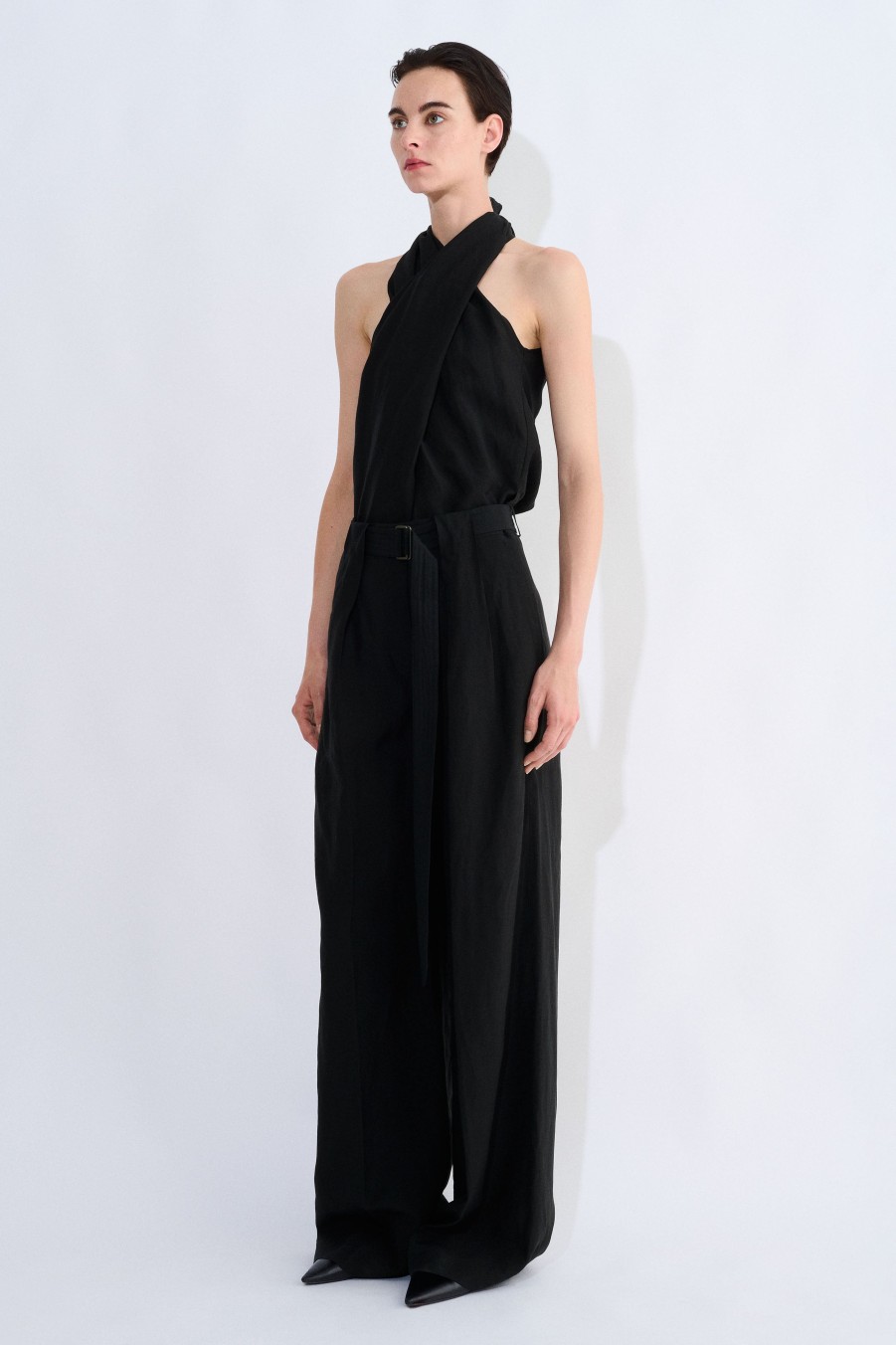 Trousers Christian Wijnants | Palesa Wide Leg Trouser With Pleat Detail