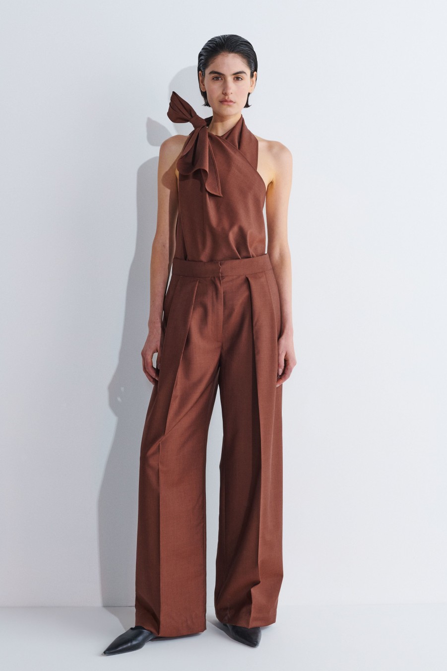 Trousers Christian Wijnants | Pocka Pleated Pants With Detachable Belt