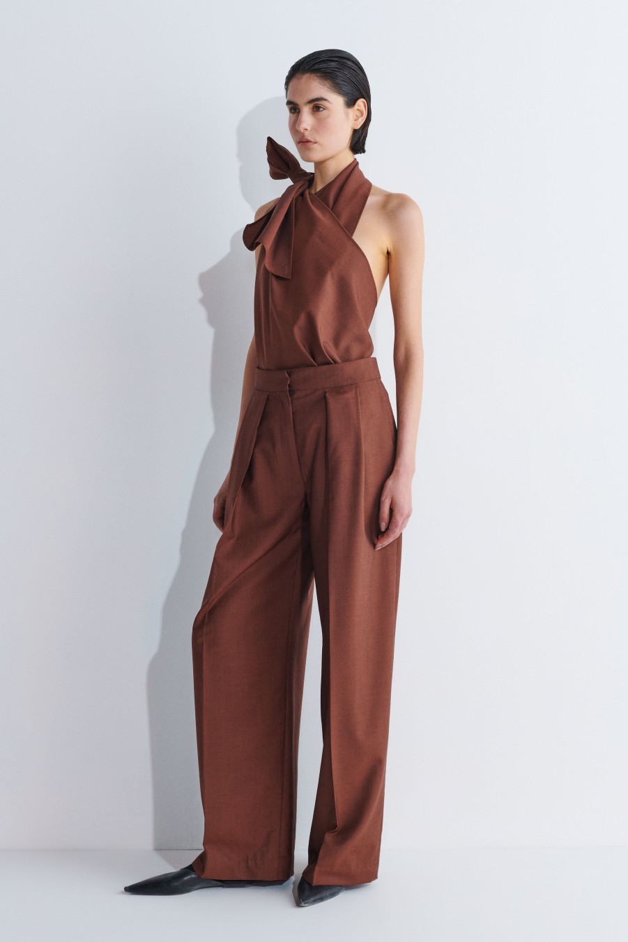 Trousers Christian Wijnants | Pocka Pleated Pants With Detachable Belt