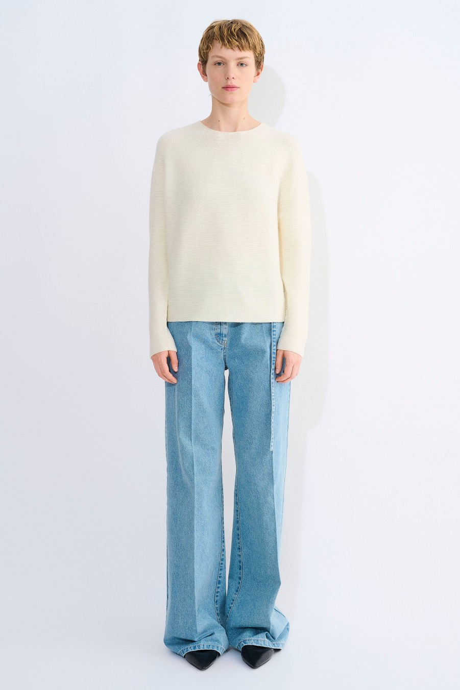 Knits Christian Wijnants | Kopan Seamless Knitted Sweater With Round Neck-Line