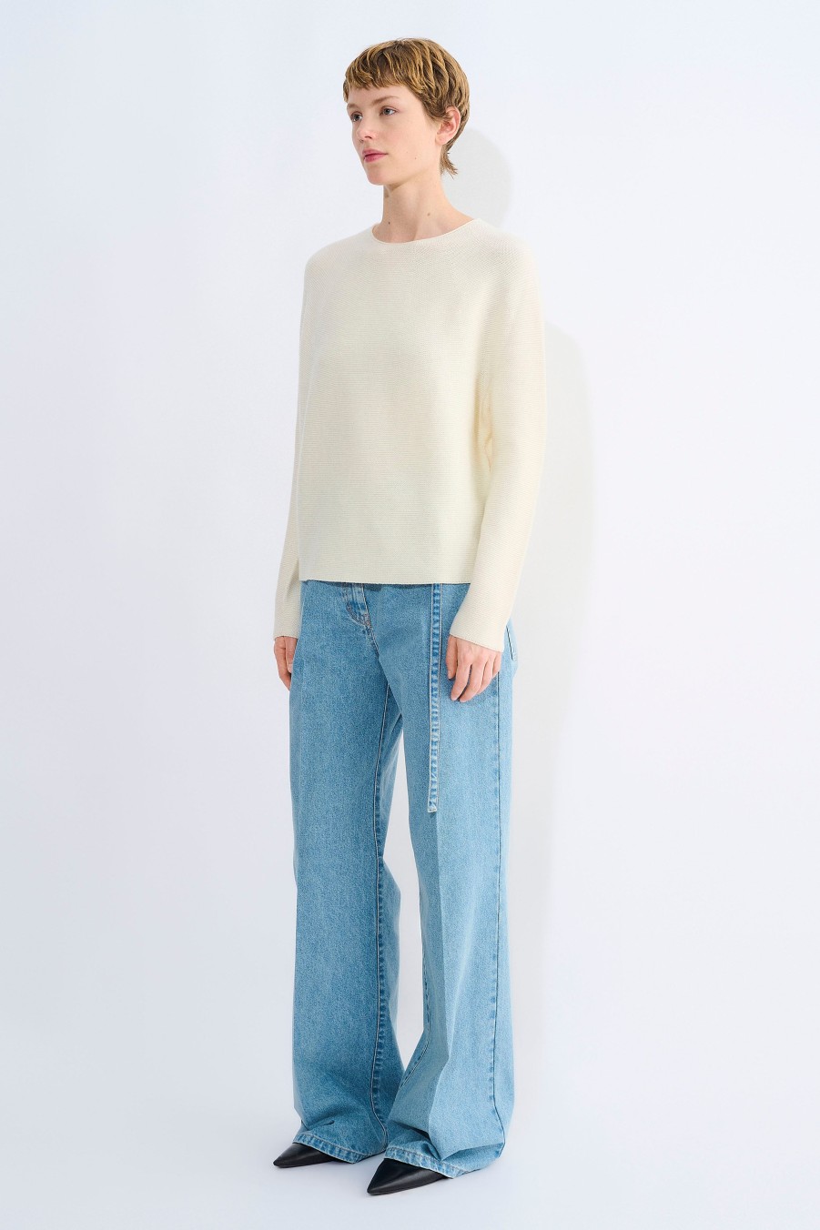 Knits Christian Wijnants | Kopan Seamless Knitted Sweater With Round Neck-Line