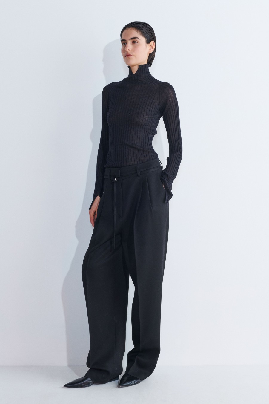 Trousers Christian Wijnants | Pina Classic Pleated Trousers With Belt