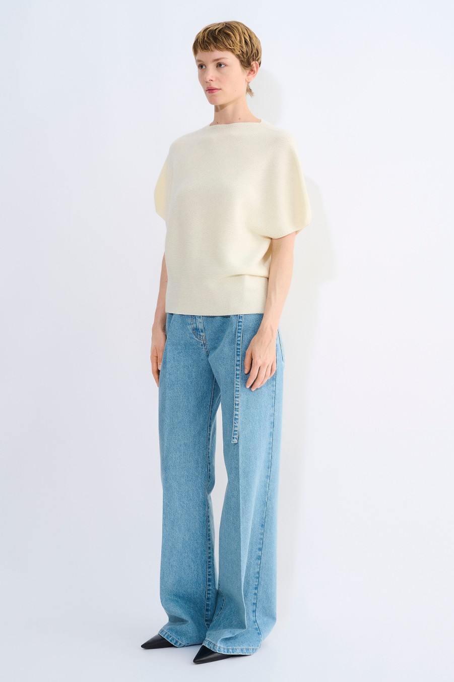 Tops Christian Wijnants | Klanni Twisted Asymetrical Knitted Top