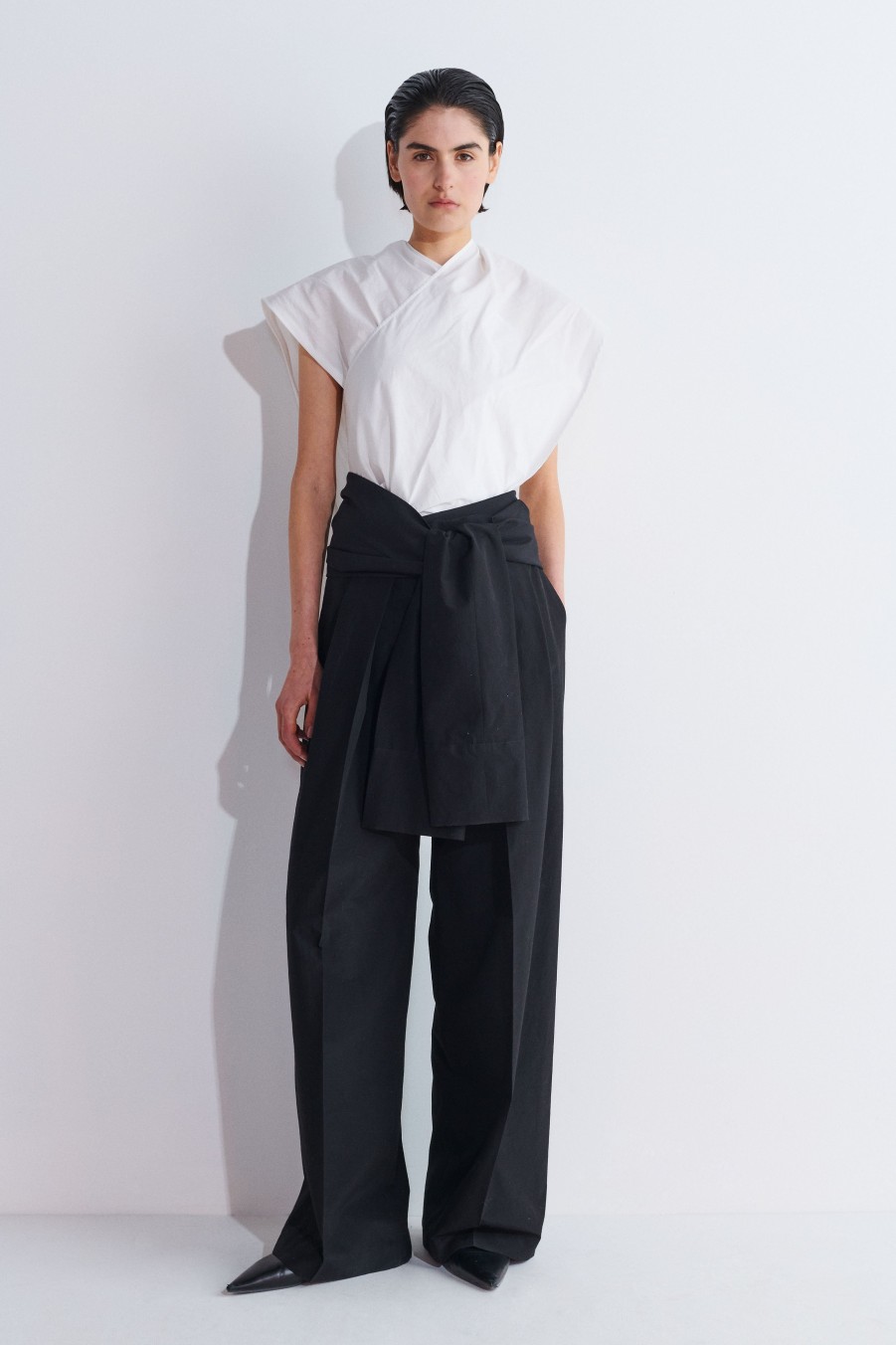 Trousers Christian Wijnants | Pockas Pleated Pants With Detachable Belt