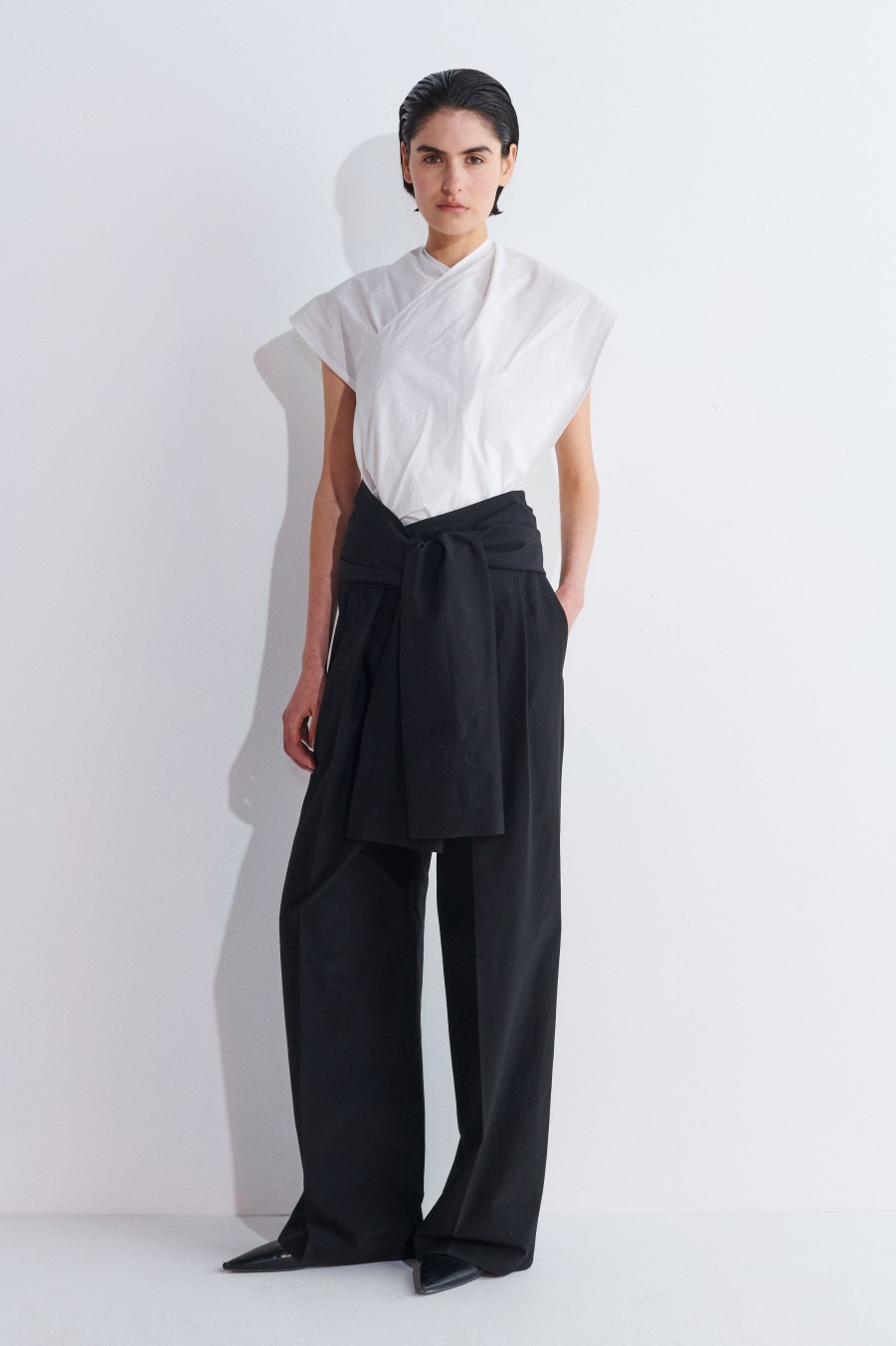 Trousers Christian Wijnants | Pockas Pleated Pants With Detachable Belt