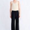 Trousers Christian Wijnants | Picaia Wide Leg Pants With Elastic Waist & Drawstring