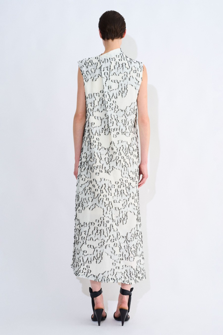 Dresses Christian Wijnants | Dinari Sleeveless Dress With Draped Collar