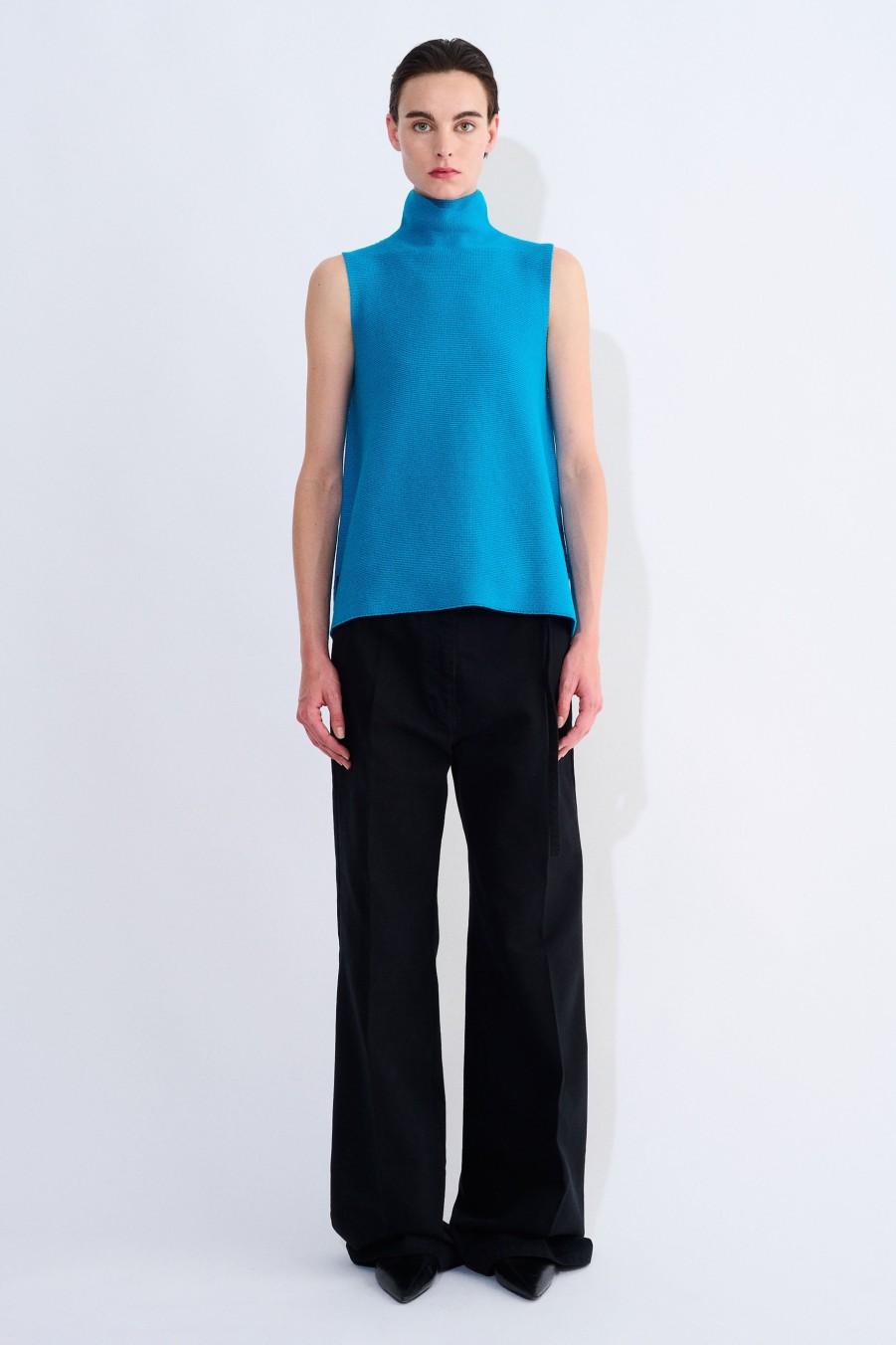 Tops Christian Wijnants | Kewit Seamless Knitted Top With Turtle Neck