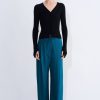 Trousers Christian Wijnants | Pamir Wide Leg Trouser With Waist String Detail